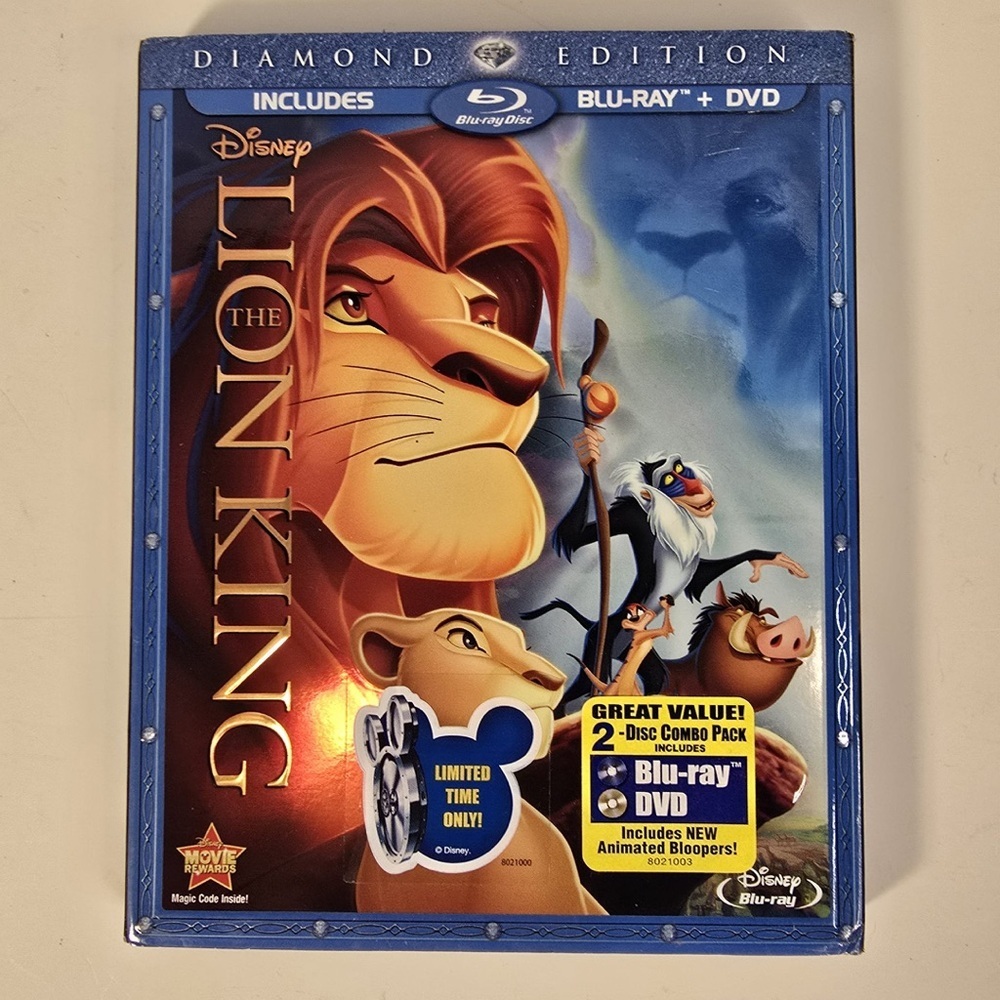 The Lion King (Blu-ray) Disney Classic Good Condition Diamond Edition